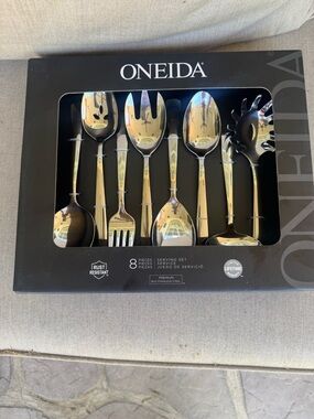 Oneida, Stainless Steel, 8 Piece Serving Utensil Set